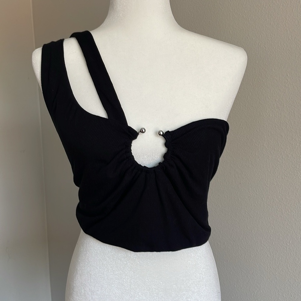 NWT Fashion to Figure Black Women's Crop Top Size 3X